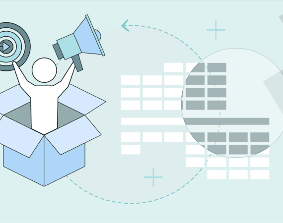 A graphic illustration of a person popping out of a box holding a megaphone, with the Pragmatic Framework in the background.